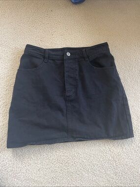 21 Black Denim Mini Skirt